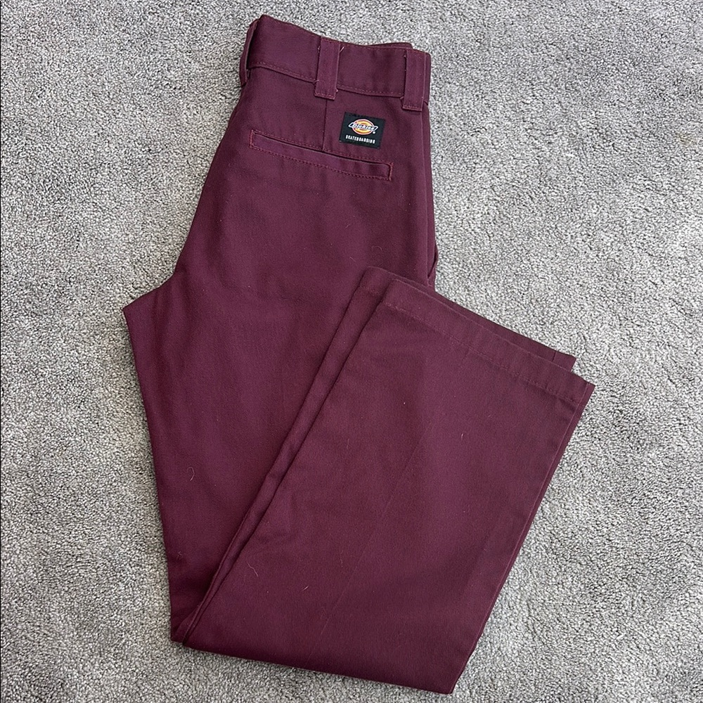 Dickies Red Chinos Classic Fit Structured Fabric